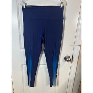 PINK Victoria's Secret Women Leggings Ultimate Ombre Mesh High Waist Navy Large